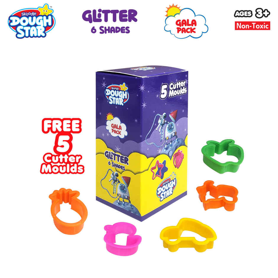 Hamleys Dough Star Gala Pack Glitter 300 Gm