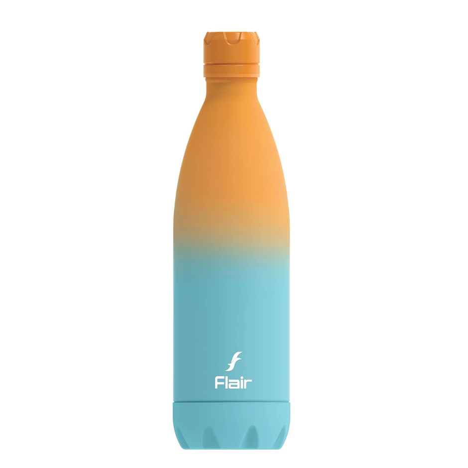 Flair Pop Insulated Steel Bottle | 1 L | Sunset Orange & Blue | Double-Walled Vacuum Flask