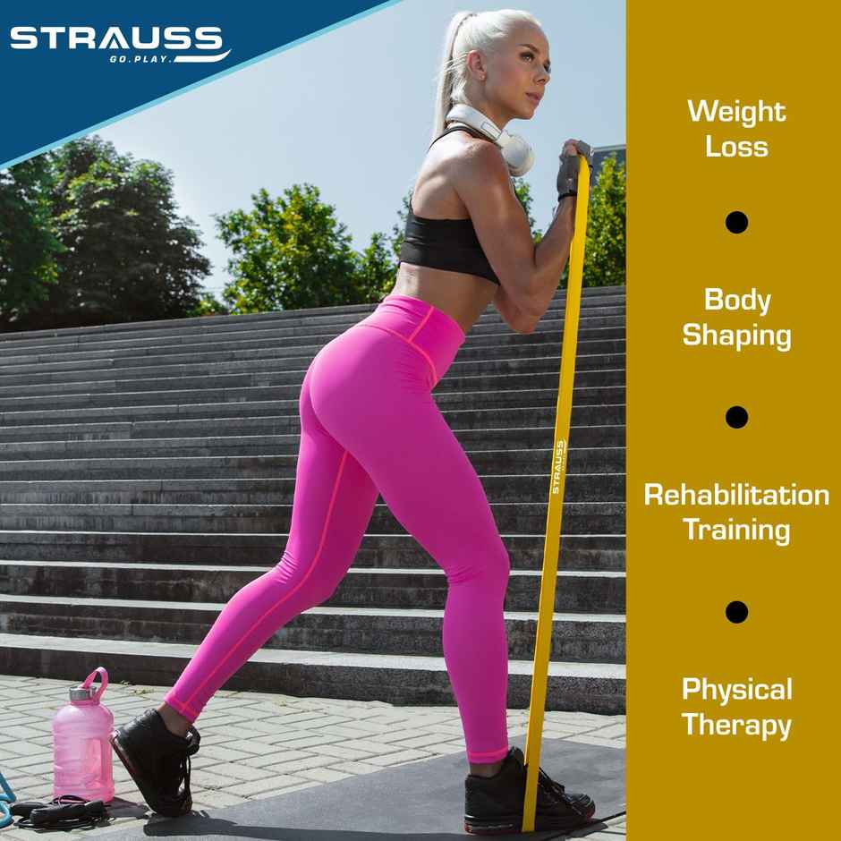 Strauss Resistance and Pull Up Band for Chin Ups | Yellow