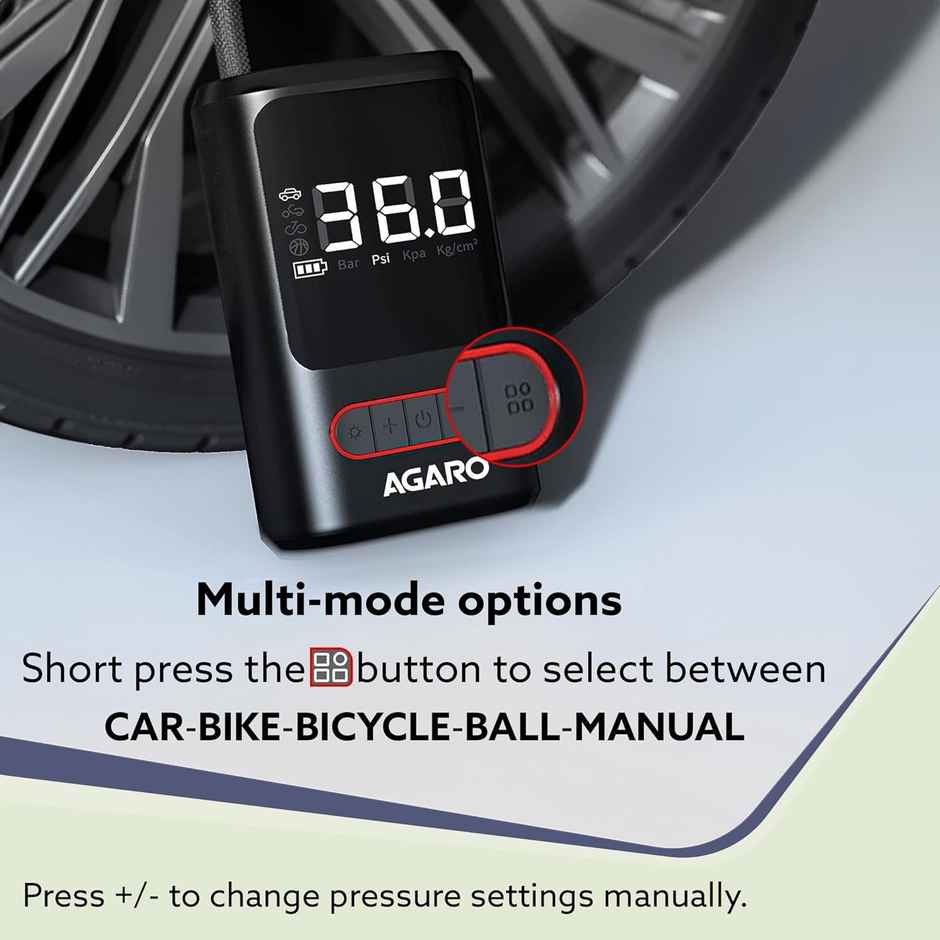 Agaro Galaxy Cordless Tyre Inflator, Upto 150 Psi