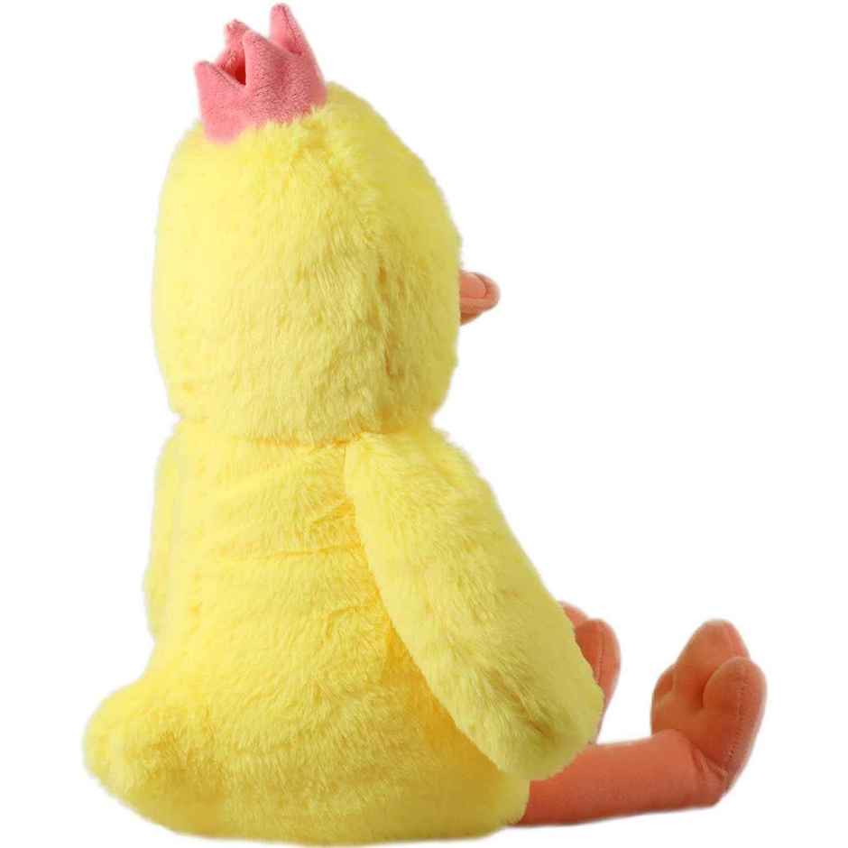 Mirada 35Cm Floppy Duck With Crown - Yellow
