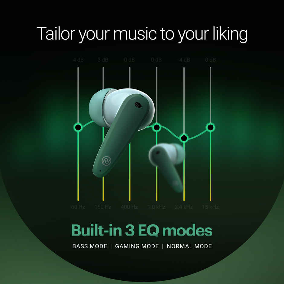 Noise Buds VS404 50H Playtime 4Mic ENC 10mm Driver IPX5 BT v5.3 TWS Earbuds | Forest Green