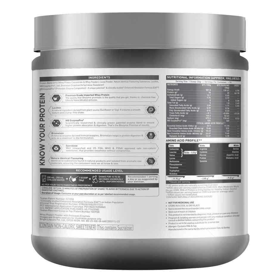 Muscleblaze Biozyme Performance Whey Protein Powder, (Rich Chocolate)
