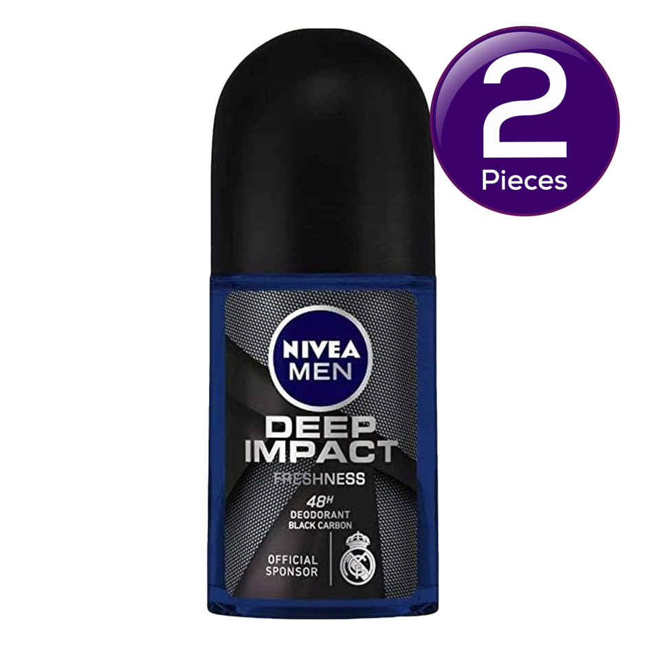 NIVEA MEN Deep Impact MaxxTech 72h Deodorant Roll-on - For MEN Combo