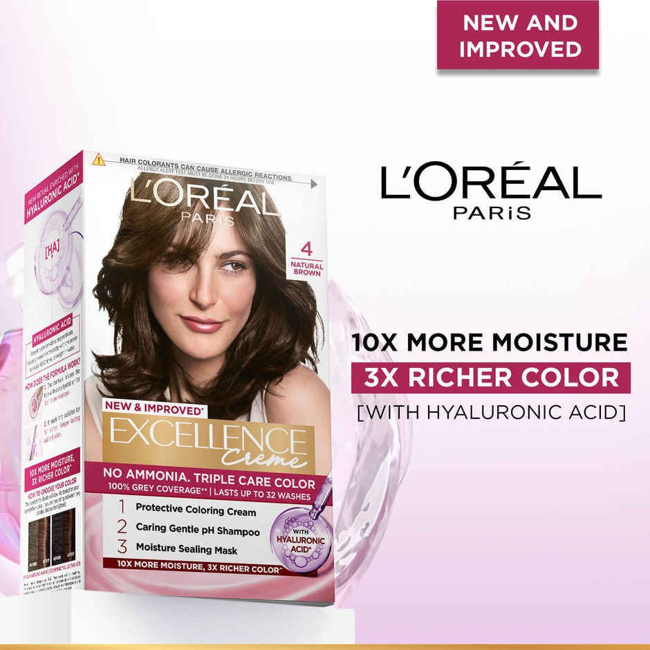 L'Oreal Paris Excellence Creme Hair Color 4 Natural Brown