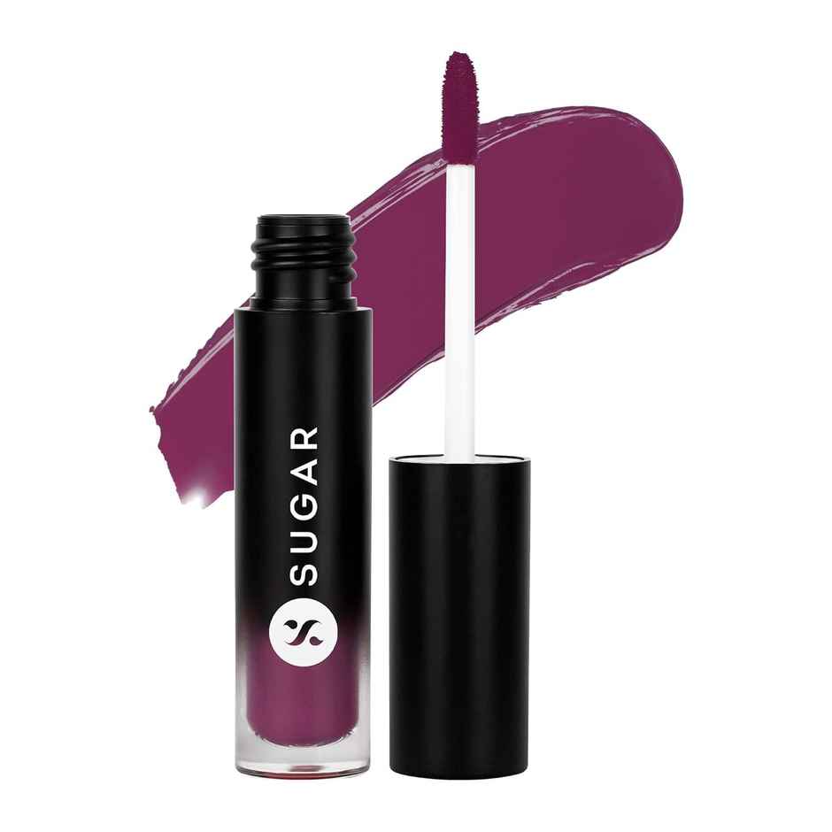 SUGAR Cosmetics Mousse Muse Lip Cream - Plum Brandy (Berry Red) | Sulphate Free