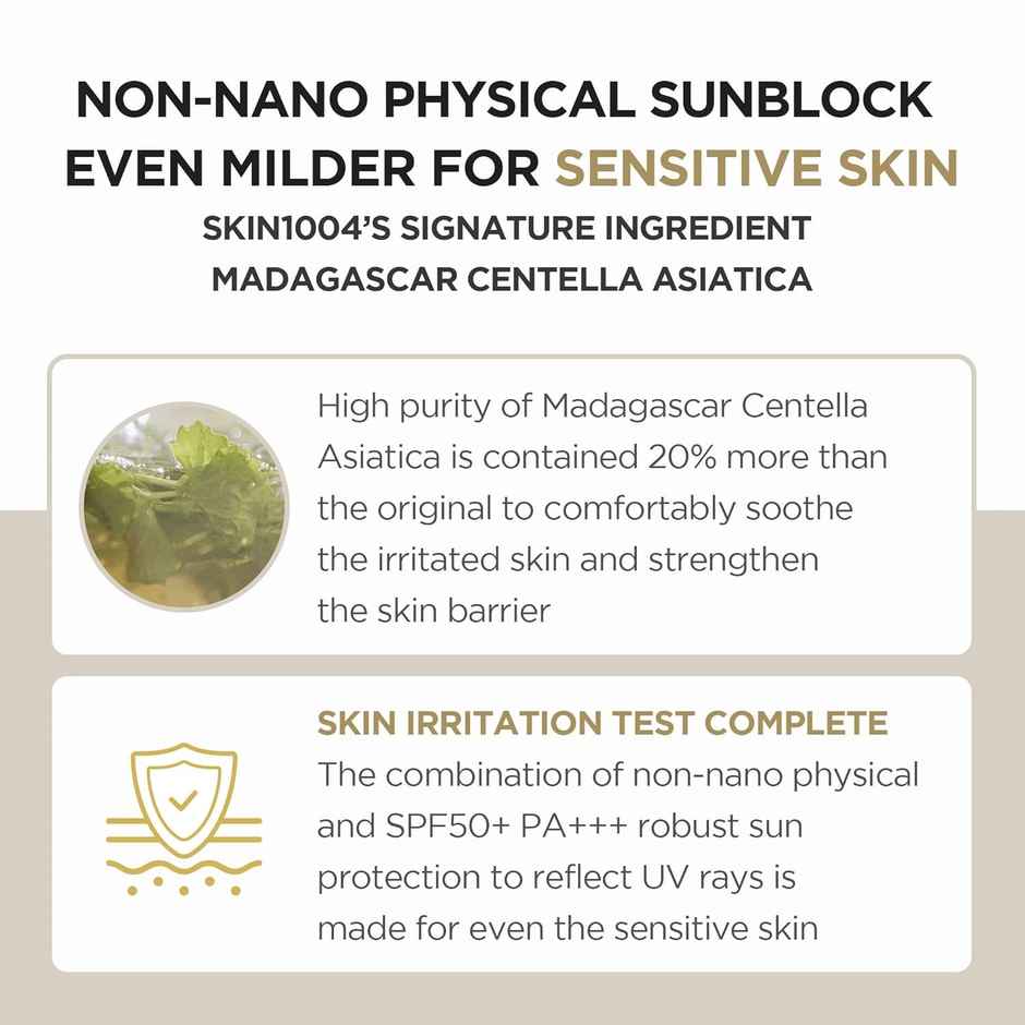 Skin1004 Madagascar Centella Air-Fit All Skin Type Suncream Plus, SPF 50+ PA++++
