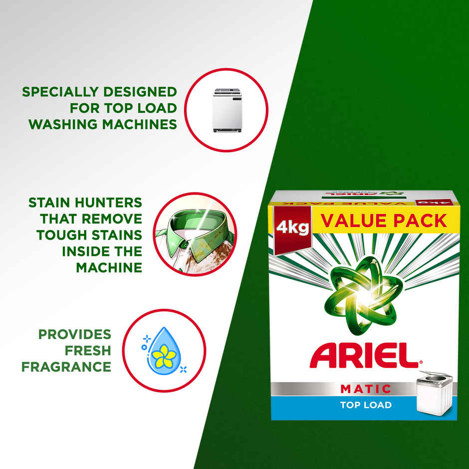 Ariel Matic Detergent Powder Top Load | For Washing Machines