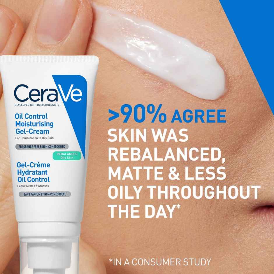 CeraVe Oil Control Gel-Cream Lightweight Moisturizer For Oily & Combination Skin With Shine Control