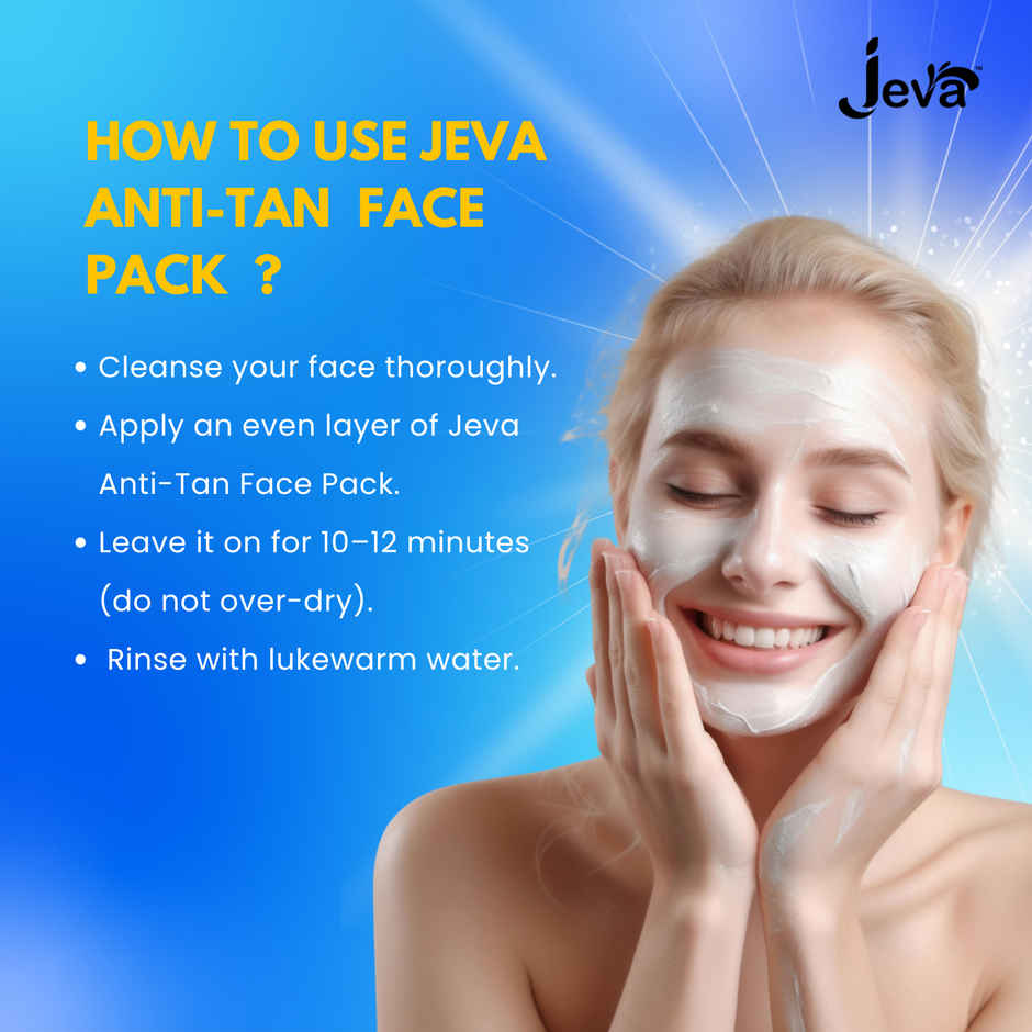 Jeva Anti-Tan Face Pack | Tan Removal, Brightening & Radiance-Boosting Gel