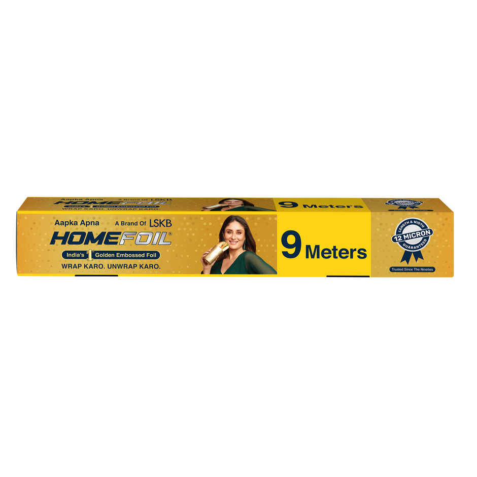 HOMEFOIL 9 Meter Golden Embossed Aluminium Foil