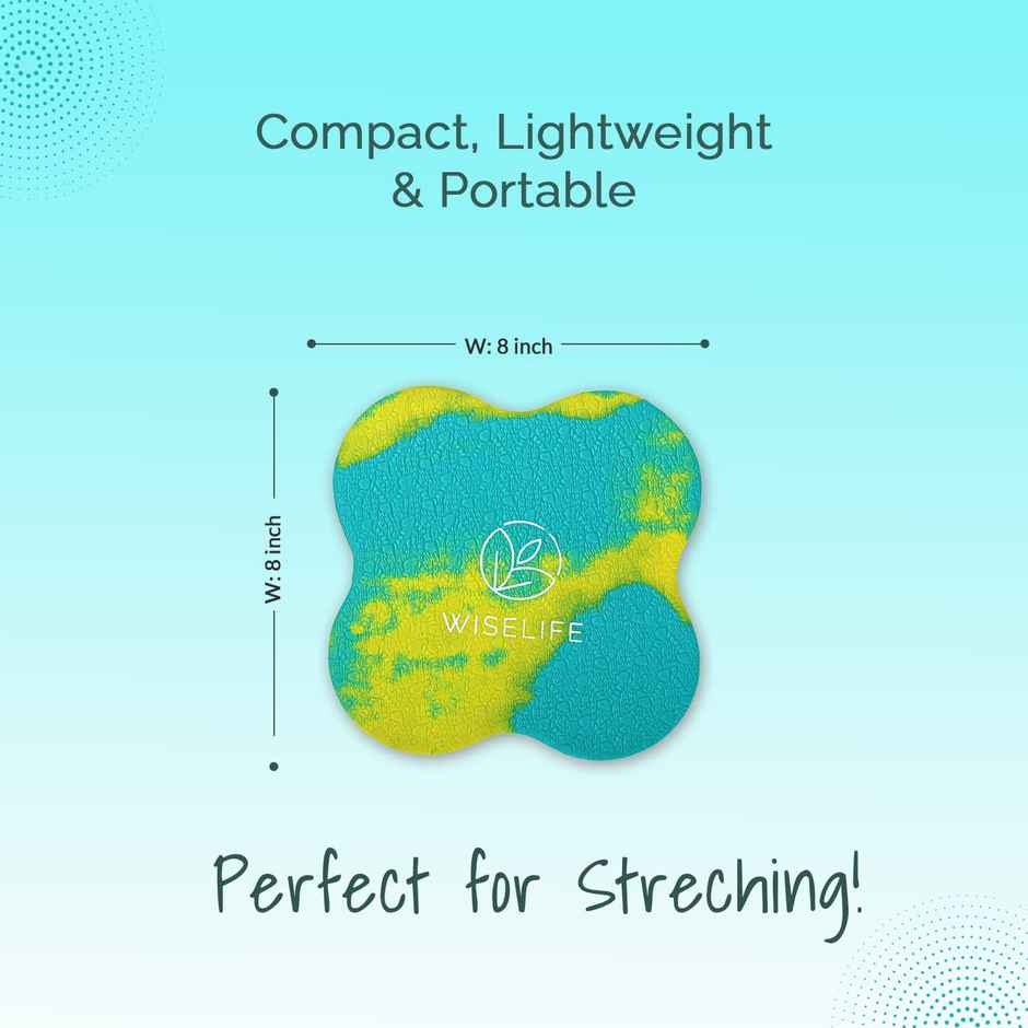 Wiselife 16mm Knee & Elbow Cushion Pad - Aqua Yellow (Set of 2)