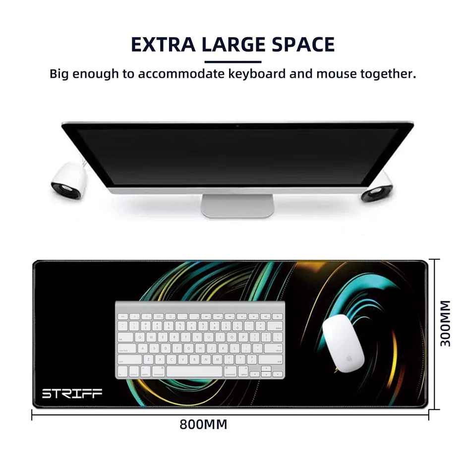 Striff Extended Size (800 Mm X 300 Mm X 3 Mm) Gaming Mouse Pad Stitched Edges (Universe)