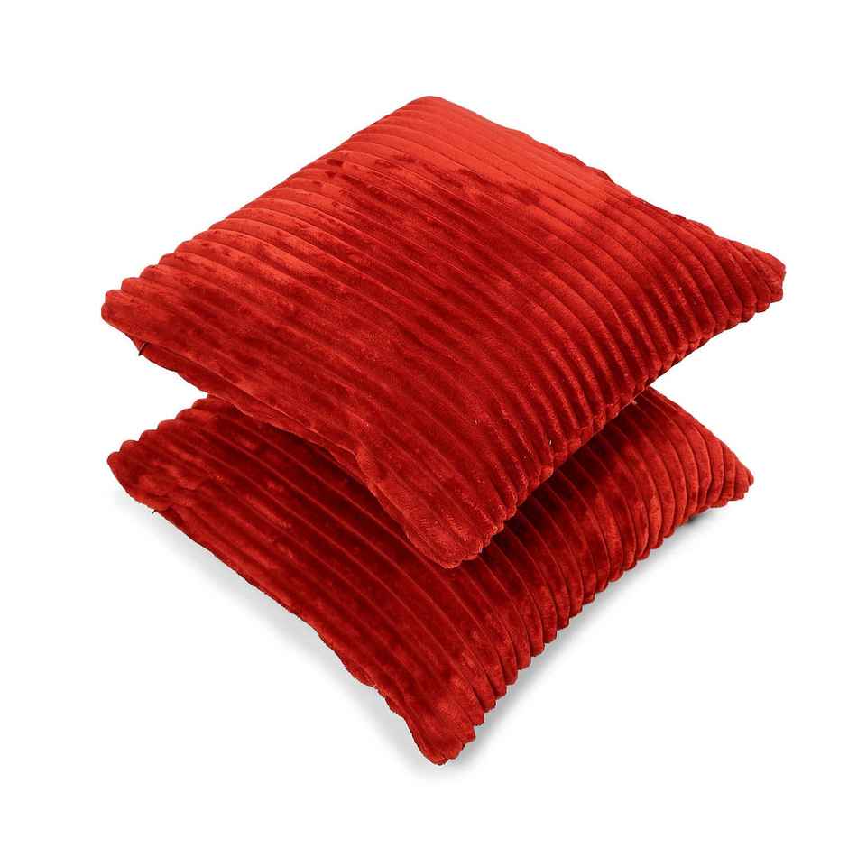 Velvet Cushion Cover | 40 x 40 cm | Solid | Red
