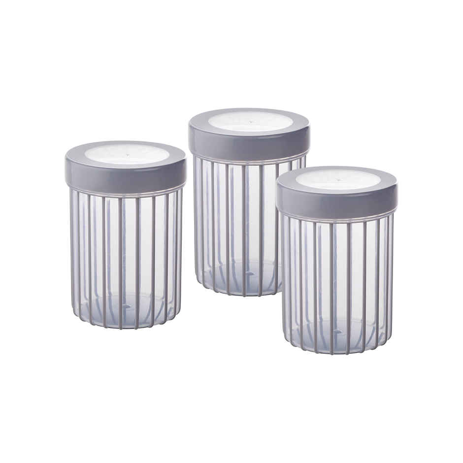 Joyo Better Home Linea Container 560 ml (3 Pcs Set)- Grey