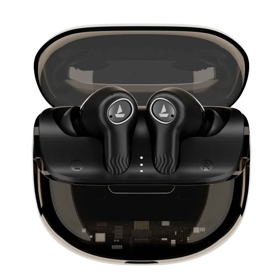 boAt Nirvana Crystl TWS Earbuds w/ 32dB ANC, 360 Spatial Audio, 100H Playtime | Quantum Black