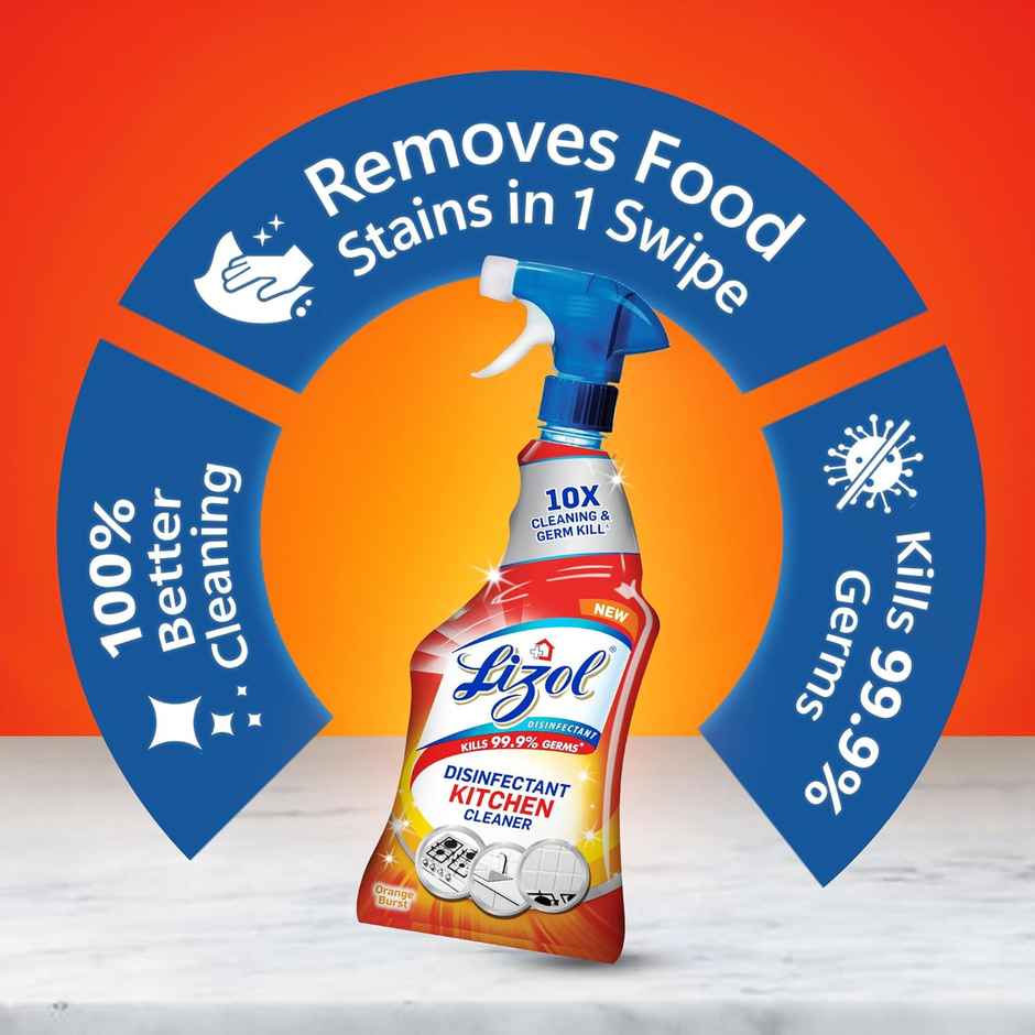 Lizol Kitchen Cleaning Spray | Cleans Stove, Chimney & Sink