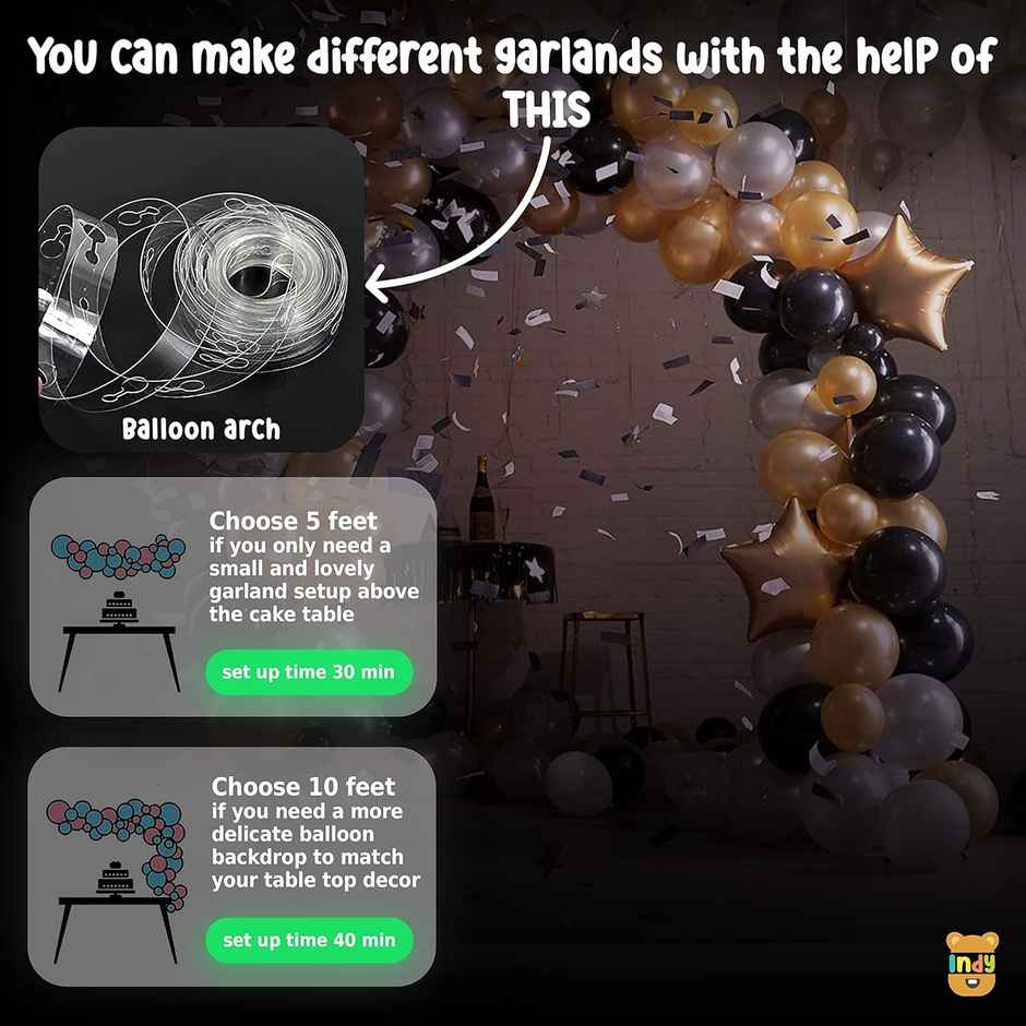 Just Party Balloon Arch Strip Roll | 5 Metres | Easy Diy Balloon Decoration Kit