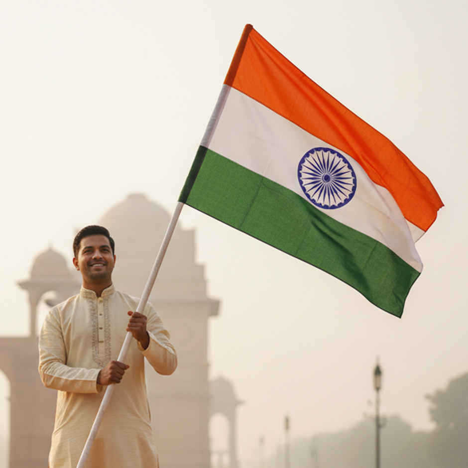 Indian National Flag | Tiranga | Premium Satin Fabric | Bright Storey