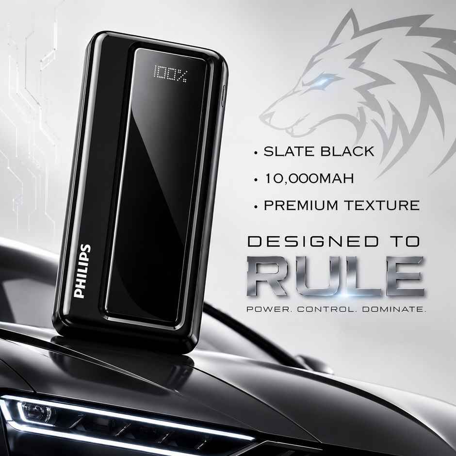 Philips DLP1711NB/94 10000mAh 22.5W Max Fast Charging Power Bank with Digital LED Display