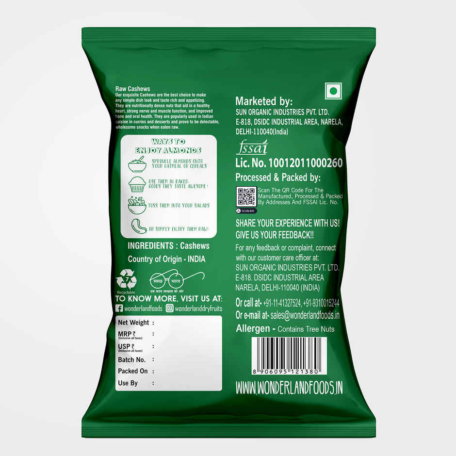 Wonderland Foods Vrat Cashew