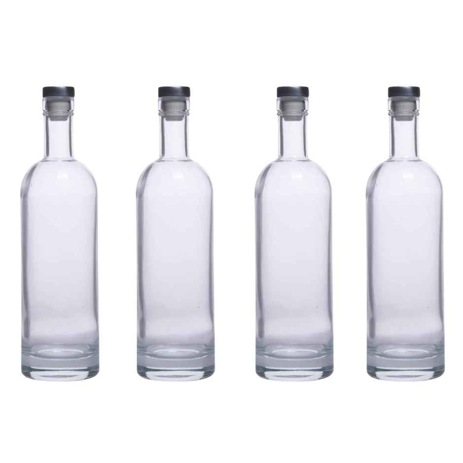 Nestasia Glass Water Bottles with Stopper | 500 ml Each | Set of 4