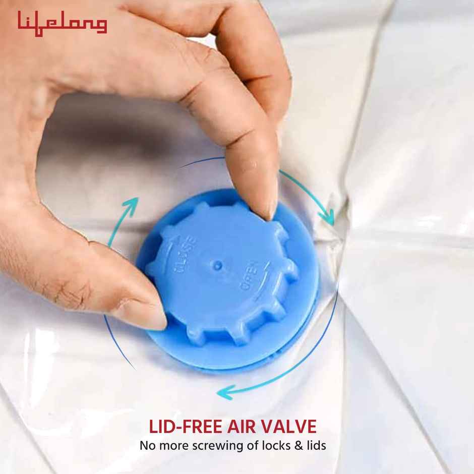 Lifelong Pack of 5 Vacuum Bags for Travel with Pump|Reusable|Space Saver Bags for Storage