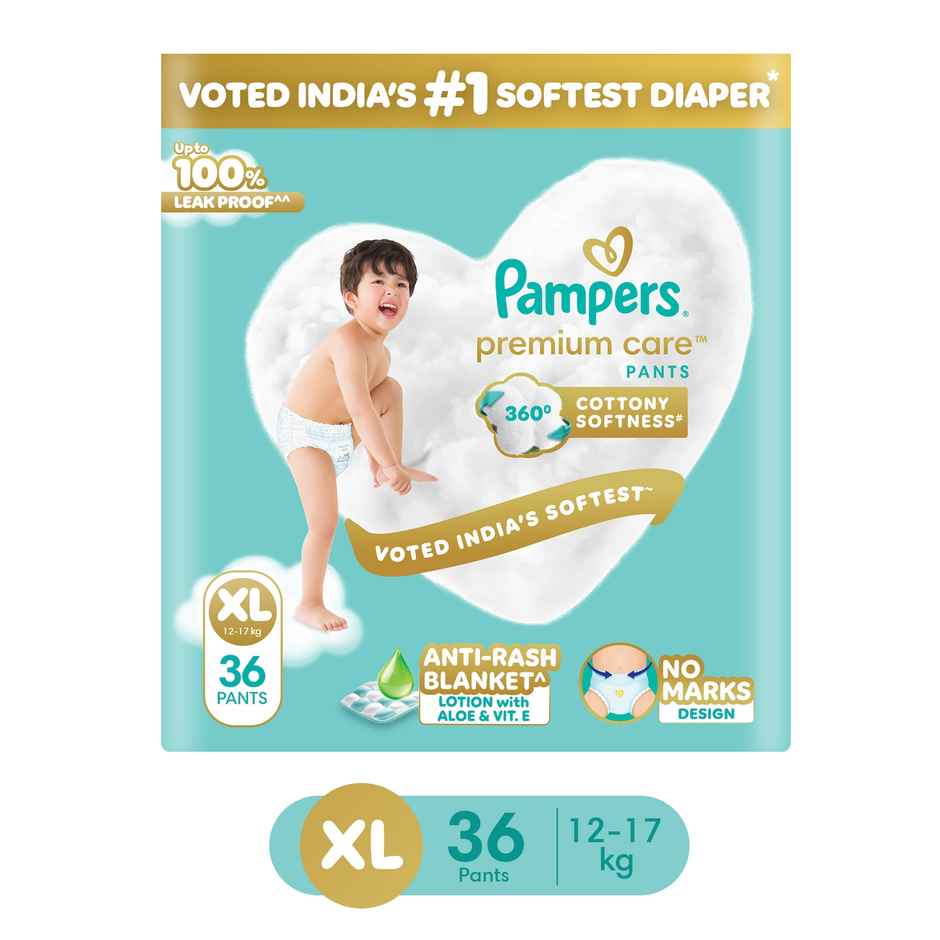 Pampers Premium Care Diaper (Pants, XL, 12-17 kg) 36 pc Combo