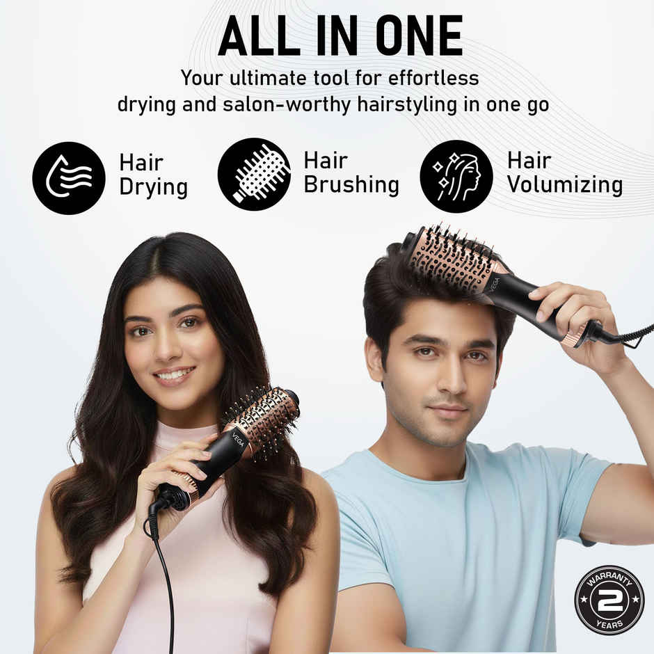 Vega Litstyle L3 Volumizer Hair Blow Dryer Brush | 3 Heat & 2 Speed Settings | VHSD-03