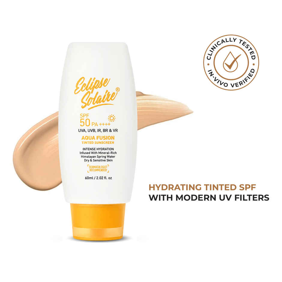 Eclipse Solaire Aqua Fusion Sunscreen | SPF 50 PA++++ | With Himalayan Spring Water | Non-Greasy