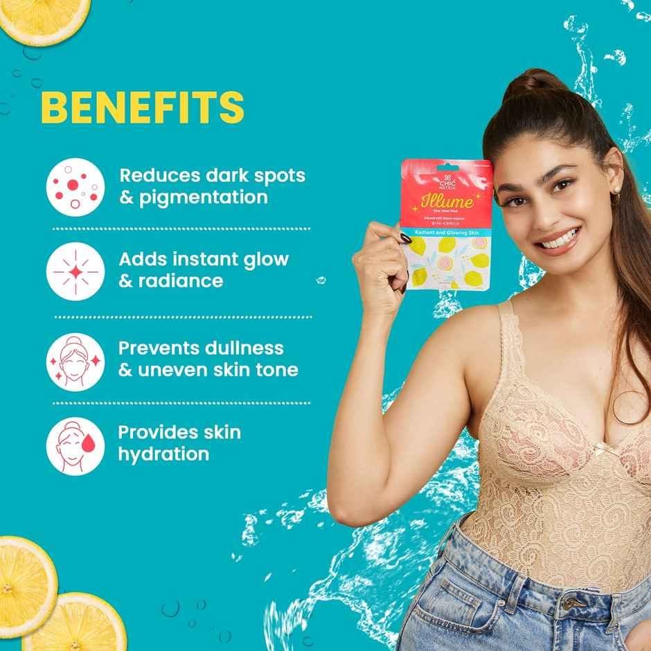 Chicnutrix Korean Face Sheet Mask For Brightening Skin Combo