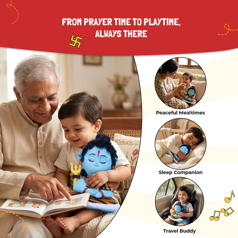 Panda's Box Mantra Chanting Baby Shiva | Small- 23 cm