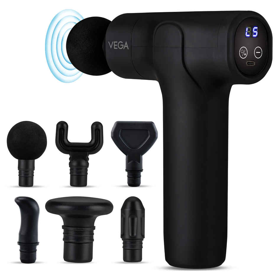 Vega Hand Massage Gun With Muscle Ease Therapy for Body Pain Relief With Touch Display - Vhmg-01