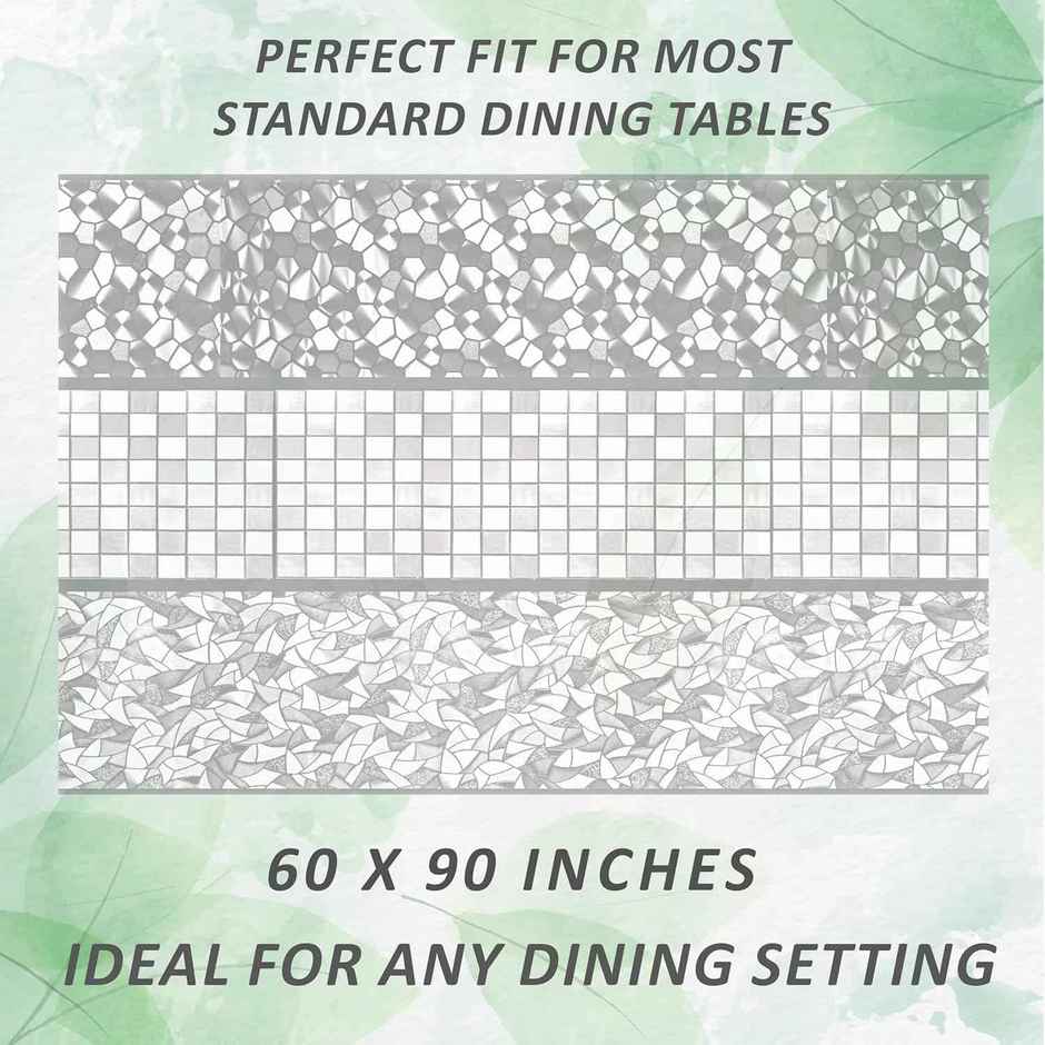 Kuber Industries PVC Dining Table Cover 6 Seater | Waterproof & Heat Resistant | Transparent