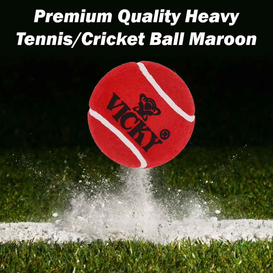 Vicky Heavy Weight Rubber Cricket Ball 1.0 PIECE (Red)
