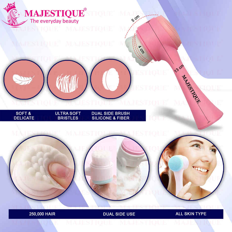 Majestique Face Exfoliator FC3 Facial Wash Massage Brush | Color May Vary