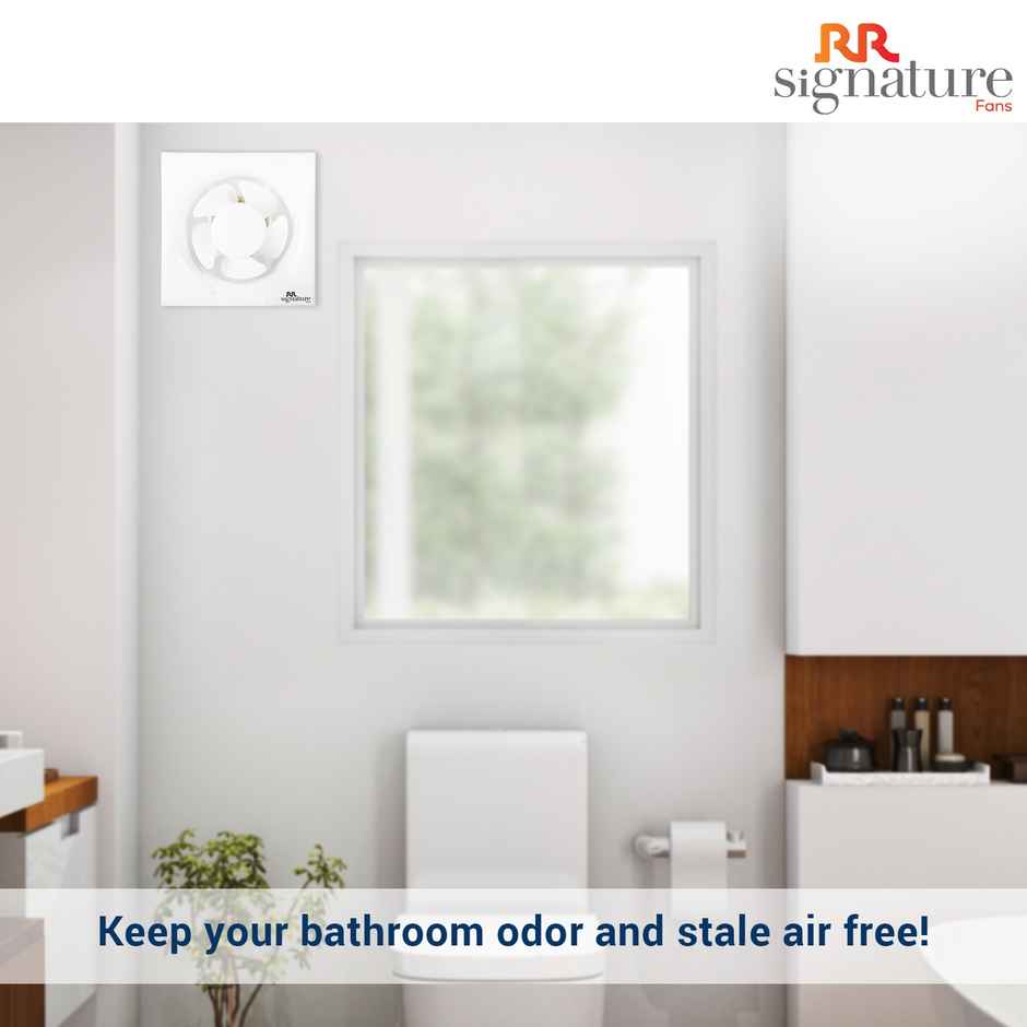 RR Signature Vento Deluxe 30 Watt Exhaust Fan,150mm,Strong Air Suction,Rust Proof,Anti-Dust Shutters - White