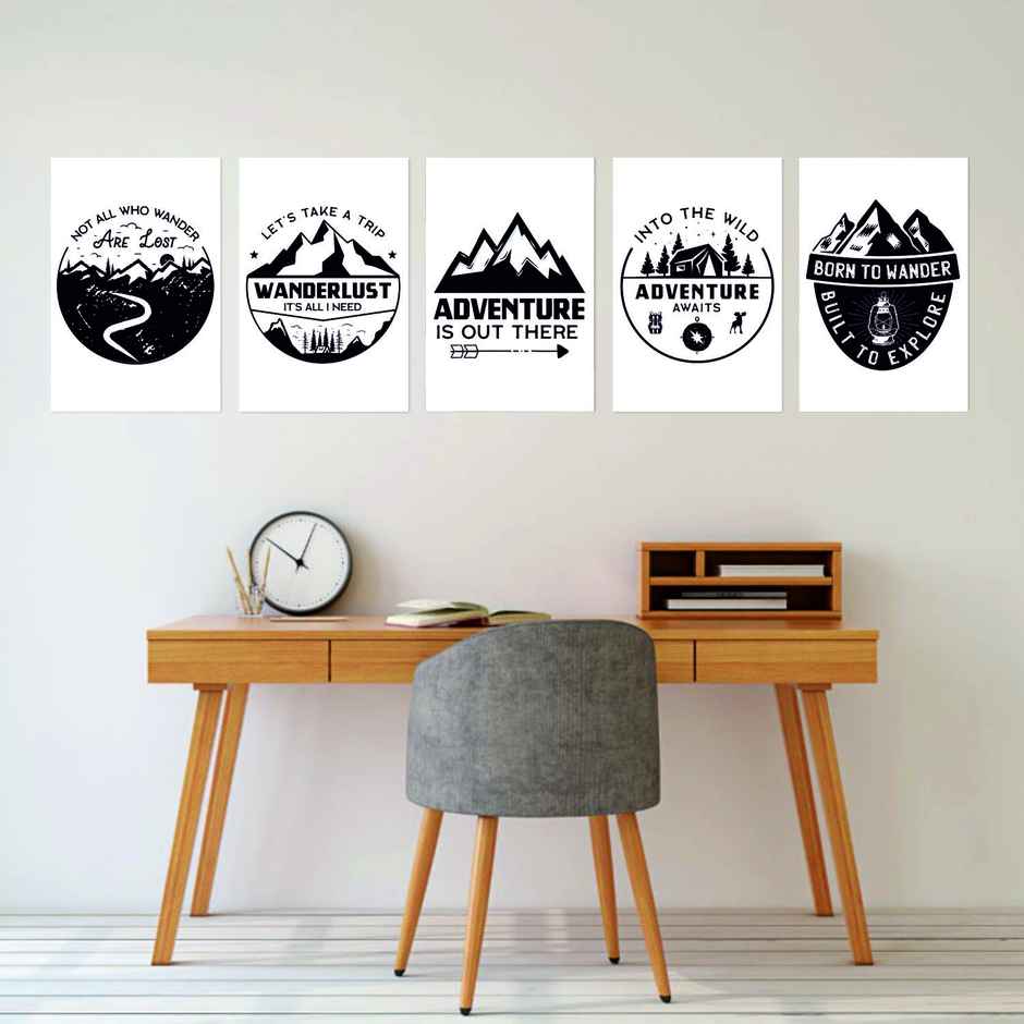 Paper Plane Design Travel Theme Wall Posters | Set of 10 | (12 Inch x 18 Inch) D11