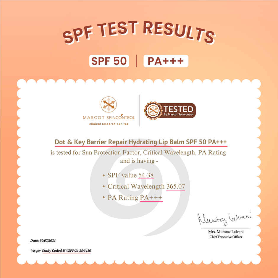 Dot & Key Barrier Repair Hydrating Lip Balm SPF 50 | Cocoa Nude