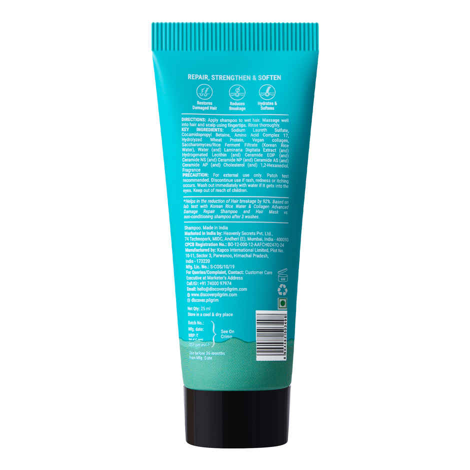 Pilgrim Korean Rice Water & Collagen Advanced Damage Repair Shampoo Mini