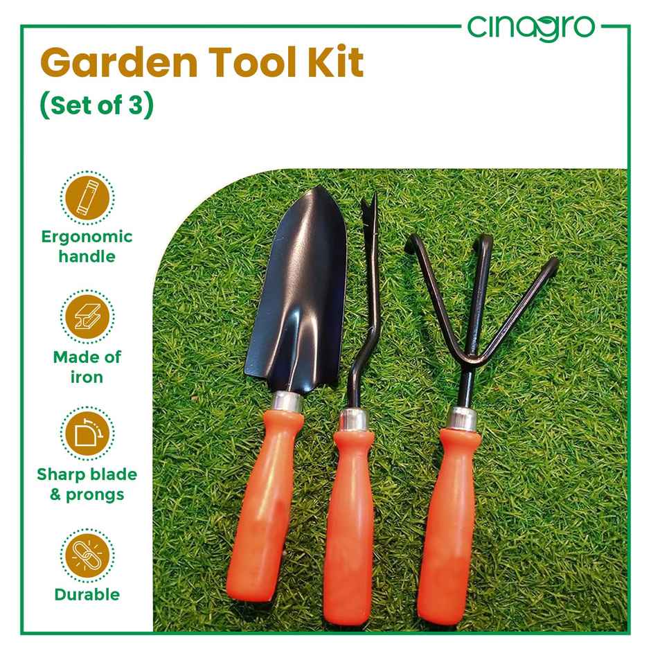 Cinagro Garden Tools - Shovel, Cultivator & Weeder (Garden Digging, Tilling Tools)