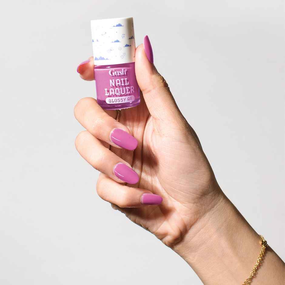 Gush Gel Nail Paint/Polish – Cotton Candy | Glossy Finish Nail Polish | Long Lasting Lacquer | Soft Baby Pink