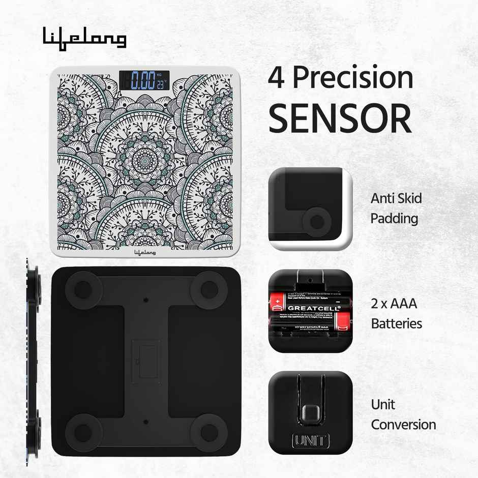 Lifelong Nimbus LLWS81 Digital Weight Machine - Tempered Glass