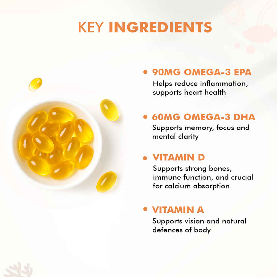 COD Liver Oil Capsule with Omega 3 Help Reduce Joint Pain & Support Heart Health