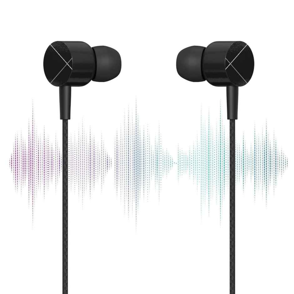 Zebronics Buds C2 Type C Wired Earphones, Mic, Braided 1.2M Cable, 10mm Drivers (Black)