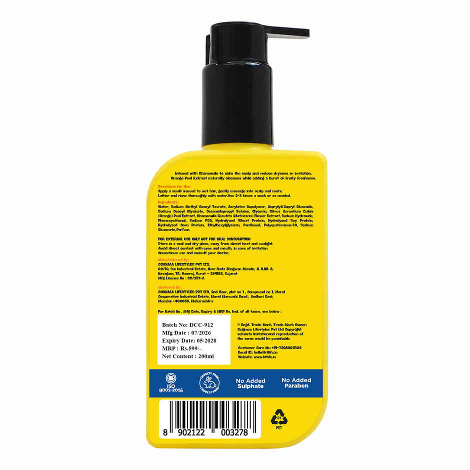 KT Kids Gentle Cleansing Shampoo for Boys 3-7 Yrs (Chamomile & Orange Peel) 1 pack
