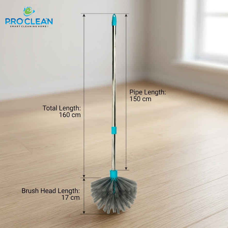 Proclean Diamond Brush Gobi Jala Broom-Brush with SS Telescopic Handle | 5 Feet