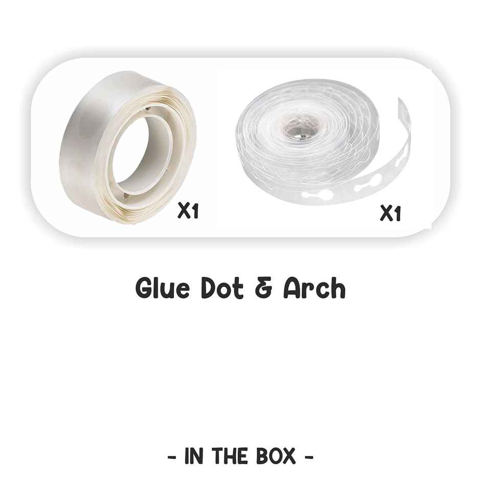Just Party Adhesive Glue Dots 100Pcs & 5 Meter Arch Strip Combo - 1 Roll Each