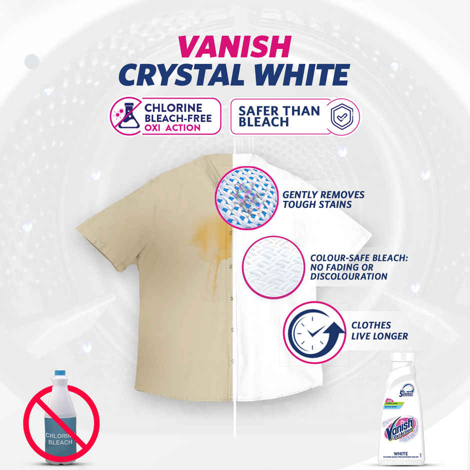 Vanish WHite Chlorine Bleach-Free Detergent Liquid Combo