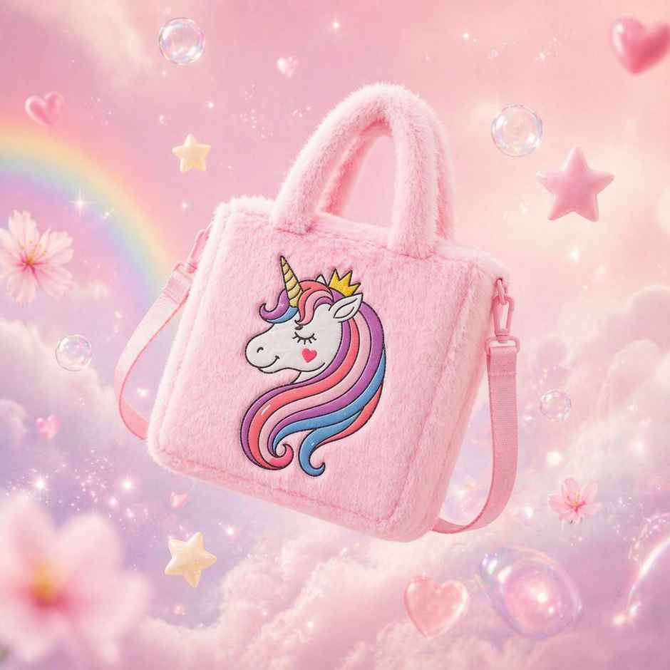 Kidara Unicorn Fur Sling Bag | Pink